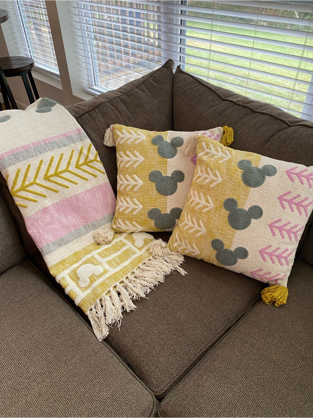 Disney Mickey Mouse Icon Throw Blanket + 2 Pillow Set